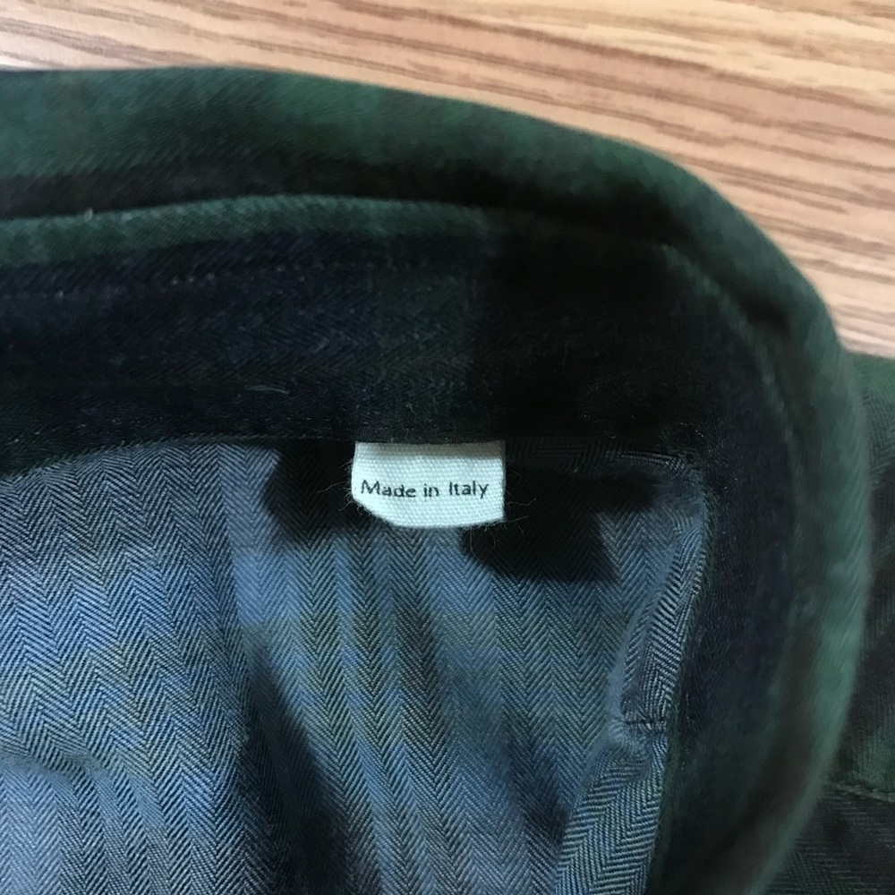 Billy Reid Blue and Green Plaid LS Button Up Shirt - Picture 5 of 5